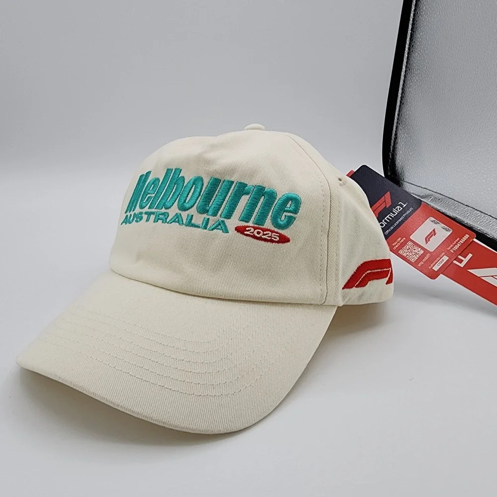 Formula 1 Melbourne Australia Southern Land Twill Snapback‎ Hat Cream NEW w/ Tag
